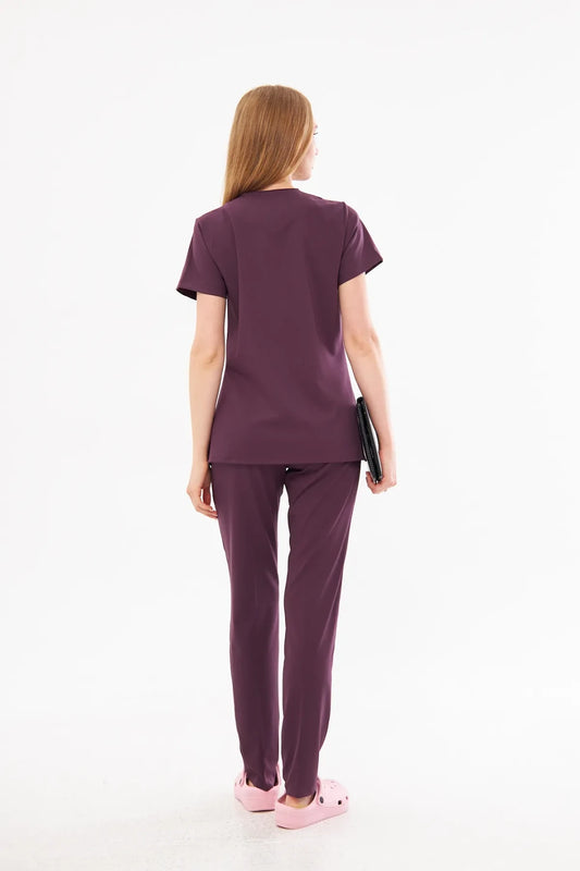 Киев | Униформа медсестры из светло-сливовой лайкры класса люкс