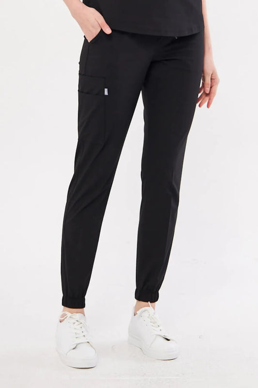 NOVA | Черные женские брюки – лайкра, однобортный крой