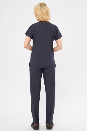 Classic - Antrasit Kadın Likralı Üniforma Takımı - Class Üniforma hemşire formaları, medikal önlükler