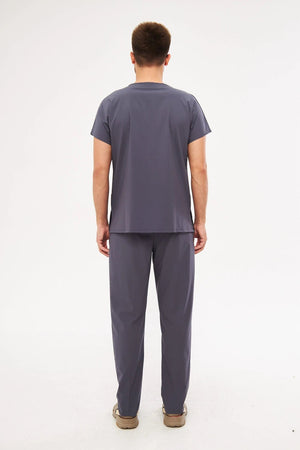 Classic - Antrasit Erkek Likralı Üniforma Takımı - Class Üniforma hemşire formaları, medikal önlükler