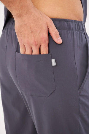 Classic - Antrasit Erkek Likralı Üniforma Takımı - Class Üniforma hemşire formaları, medikal önlükler