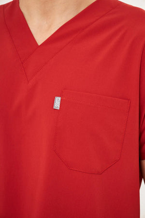 Classic - Kiremit Erkek Likralı Üniforma Takımı - Class Üniforma hemşire formaları, medikal önlükler