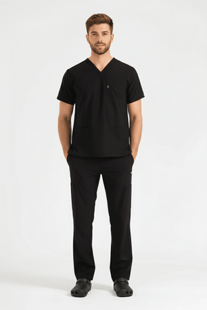 Classic - Siyah Erkek Pantolon – Likralı Tek Alt - Class Üniforma hemşire formaları, medikal önlükler