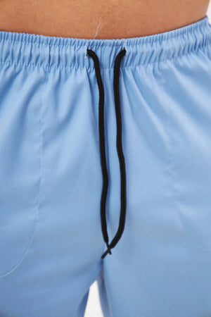 Classic - Bebe Mavisi Erkek Likralı Üniforma Takımı - Class Üniforma hemşire formaları, medikal önlükler