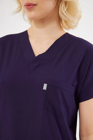 Classic - Mor Kadın Likralı Üniforma Takımı - Class Üniforma hemşire formaları, medikal önlükler