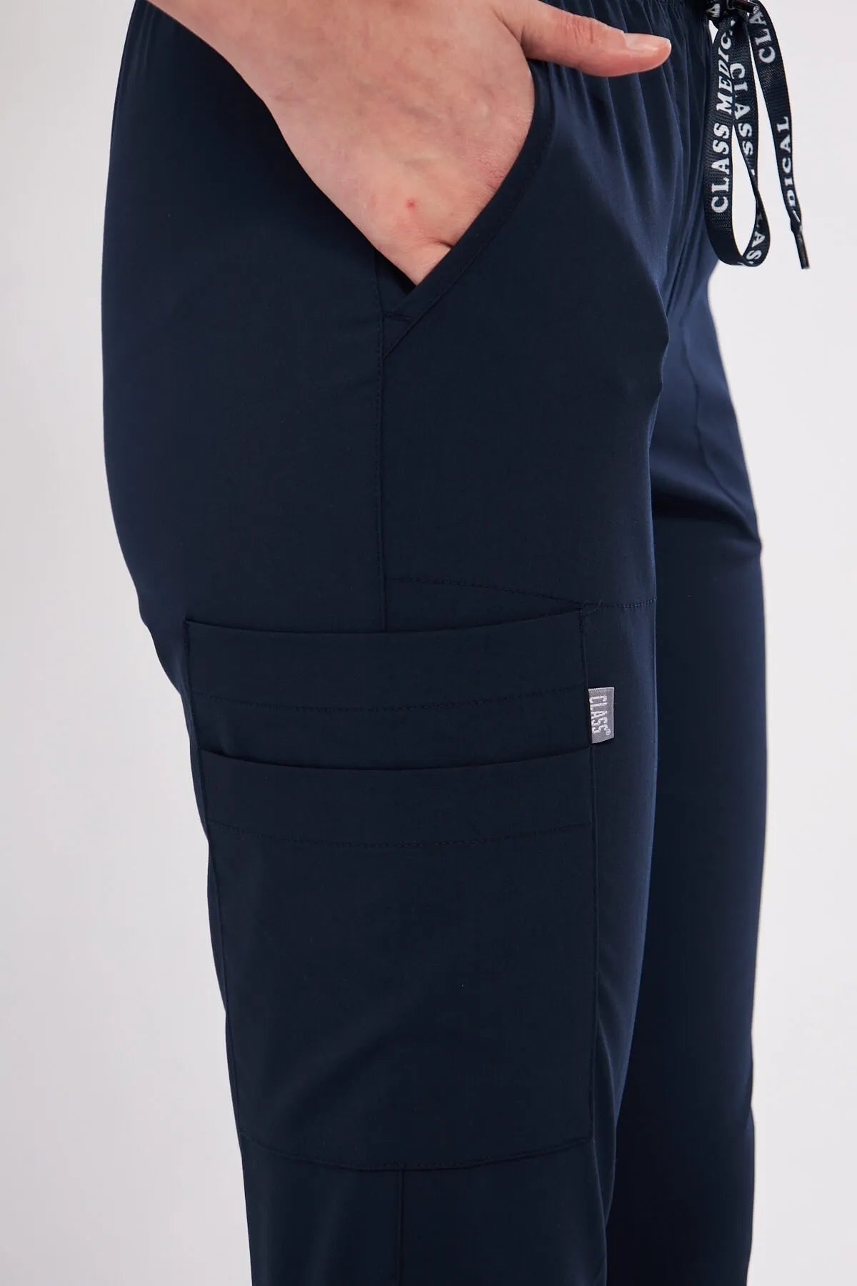 N O V A | Lacivert Kadın Pantolon –  Likralı Tek Alt