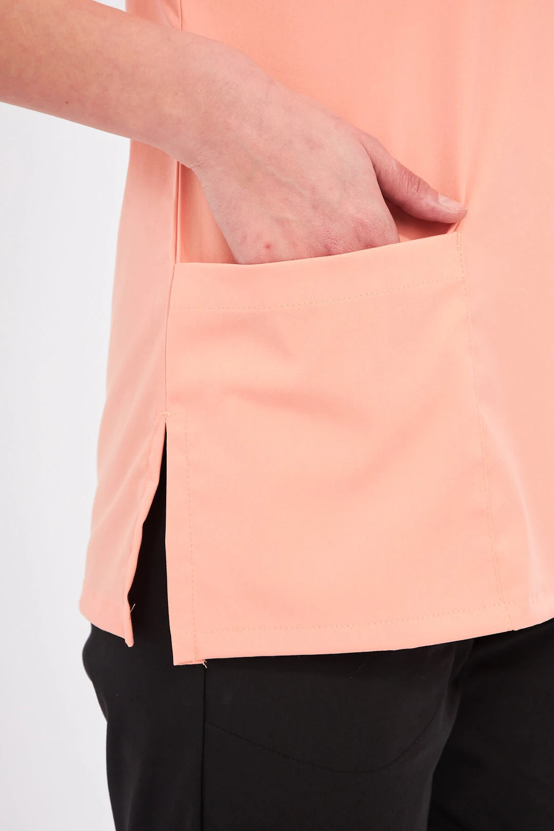 Classic Tek Üst  - Kavun Likralı Hemşire Forması Üstü