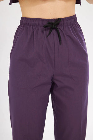 Classic - Açık Mürdüm Kadın Likralı Üniforma Takımı - Class Üniforma hemşire formaları, medikal önlükler