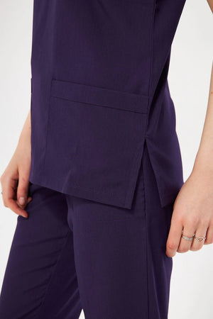 Classic - Mor Kadın Likralı Üniforma Takımı - Class Üniforma hemşire formaları, medikal önlükler