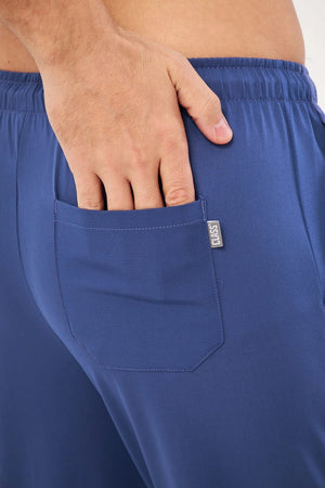 Classic - Fırtına Mavi Erkek Likralı Üniforma Takımı - Class Üniforma hemşire formaları, medikal önlükler