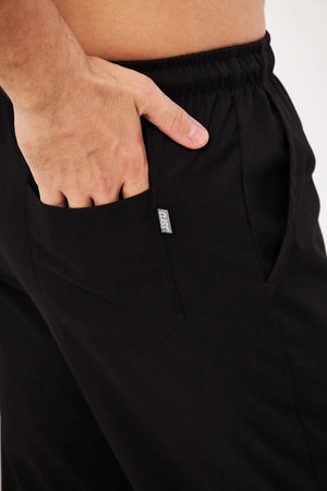 Classic - Siyah Erkek Likralı Üniforma Takımı - Class Üniforma hemşire formaları, medikal önlükler