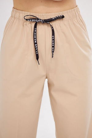 Classic - Bej Kadın Likralı Üniforma Takımı - Class Üniforma hemşire formaları, medikal önlükler