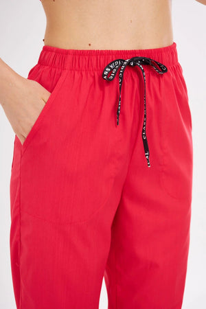 Classic - Nar Çiçeği Kadın Likralı Üniforma Takımı - Class Üniforma hemşire formaları, medikal önlükler