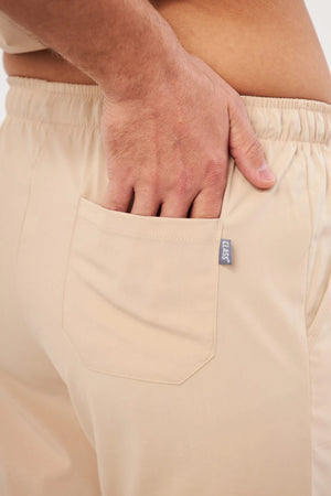 Classic - Bej Erkek Likralı Üniforma Takımı - Class Üniforma hemşire formaları, medikal önlükler