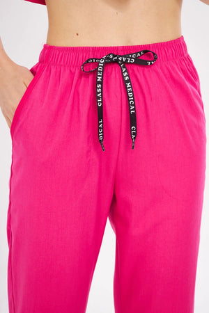 Classic - Fuşya Kadın Likralı Üniforma Takımı - Class Üniforma hemşire formaları, medikal önlükler