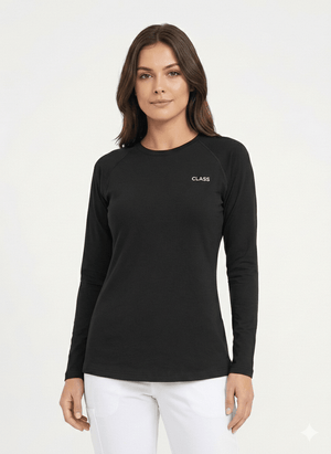 Kadın Body (Underscrubs) - Siyah - Class Üniforma hemşire formaları, medikal önlükler