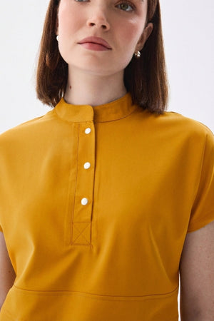 N O V A | Hardal Siyah Premium Likralı Üniforma Takımı - Class Üniforma hemşire formaları, medikal önlükler