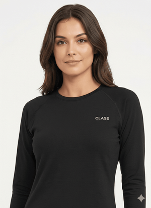 Kadın Body (Underscrubs) - Siyah - Class Üniforma hemşire formaları, medikal önlükler