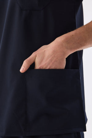 Classic - Lacivert Erkek Likralı Üniforma Takımı - Class Üniforma hemşire formaları, medikal önlükler