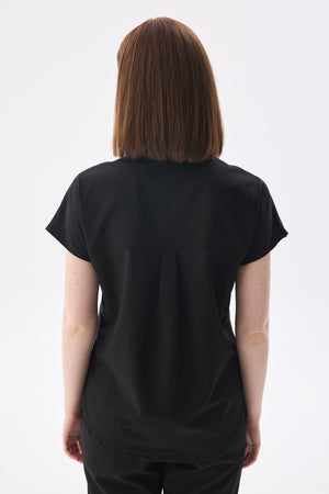 N O V A | Siyah Premium Likralı Üniforma Takımı - Class Üniforma hemşire formaları, medikal önlükler