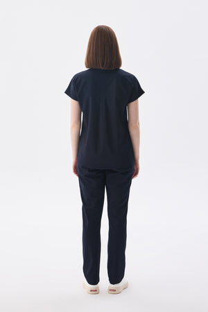 N O V A | Lacivert Premium Likralı Üniforma Takımı - Class Üniforma hemşire formaları, medikal önlükler