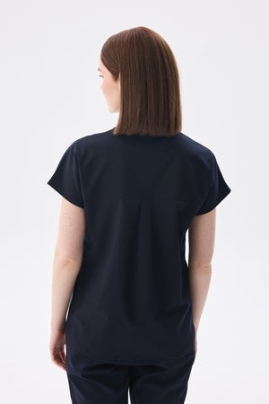 N O V A | Lacivert Premium Likralı Üniforma Takımı - Class Üniforma hemşire formaları, medikal önlükler