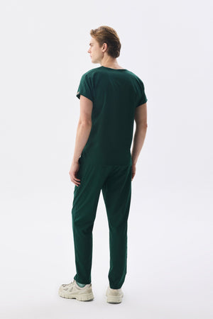 Classic - Avcı Yeşili Erkek Likralı Üniforma Takımı - Class Üniforma hemşire formaları, medikal önlükler