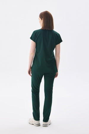 Classic - Avcı Yeşili Kadın Pantolon – Likralı Tek Alt - Class Üniforma hemşire formaları, medikal önlükler