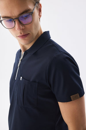 Erkek Polo Yaka Medikal Üniforma Takım Lacivert Likralı Doktor Hemşire Forması - Class Üniforma hemşire formaları, medikal önlükler