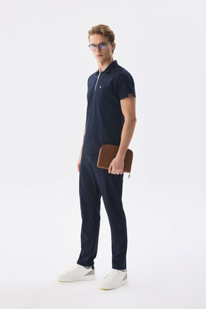 Erkek Polo Yaka Medikal Üniforma Takım Lacivert Likralı Doktor Hemşire Forması - Class Üniforma hemşire formaları, medikal önlükler