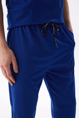 Classic - Saks Mavi Erkek Likralı Üniforma Takımı - Class Üniforma hemşire formaları, medikal önlükler