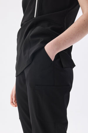 K I E V | Siyah Lüks Likralı Hemşire Üniforması - Class Üniforma hemşire formaları, medikal önlükler