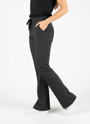 Kadın Antrasit Likralı İspanyol Pantolon - Class Üniforma hemşire formaları, medikal önlükler