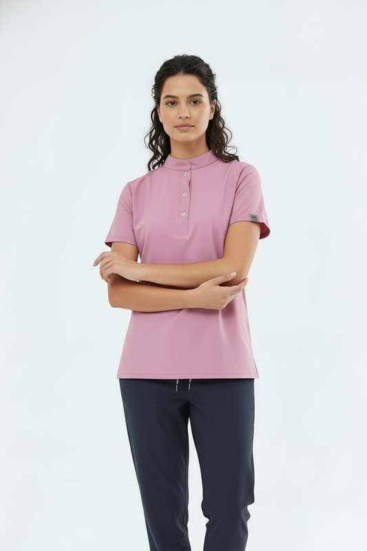 N O V A | Pudra Füme Premium Likralı Üniforma Takımı