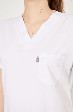 Classic - Beyaz Kadın Likralı Üniforma Takımı - Class Üniforma hemşire formaları, medikal önlükler