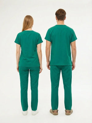 Cerrahi Yeşil Ameliyathane Çalışan Forması Likralı Scrubs Takım (Yeni Yönetmeliğe Uygun - Forsty) - Class Üniforma hemşire formaları, medikal önlükler