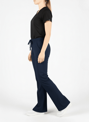 Kadın Lacivert Likralı İspanyol Pantolon - Class Üniforma hemşire formaları, medikal önlükler