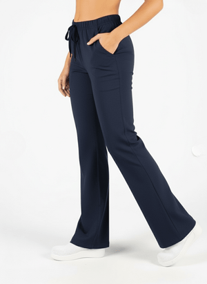 Kadın Lacivert Likralı İspanyol Pantolon - Class Üniforma hemşire formaları, medikal önlükler