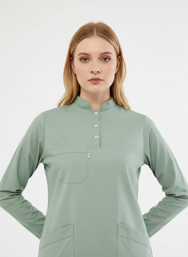 Tesettür Scrubs Forma | Kapalı Kadınlar İçin Şık ve Rahat Hemşire Kıyafetleri