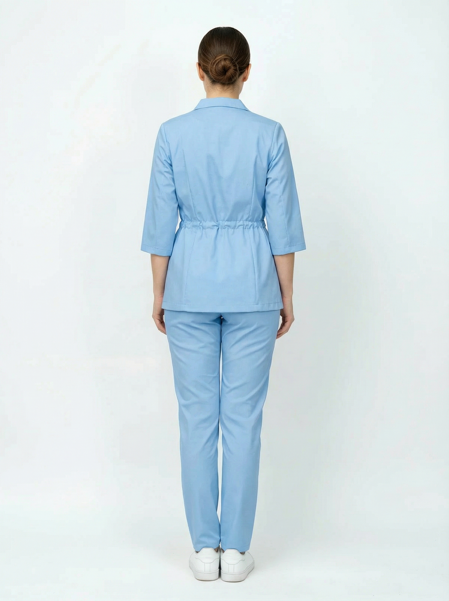 L I S B O N | Bebe Mavisi Premium Likralı Ceket Üniforma Takım