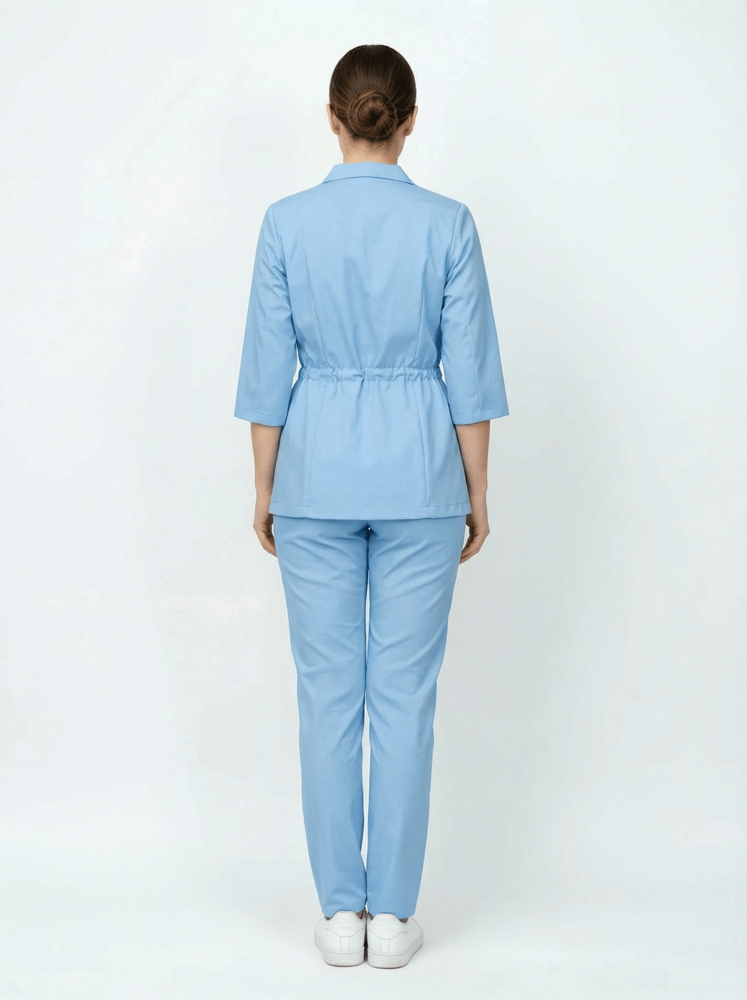 L I S B O N | Bebe Mavisi Premium Likralı Ceket Üniforma Takım - Class Üniforma hemşire formaları, medikal önlükler