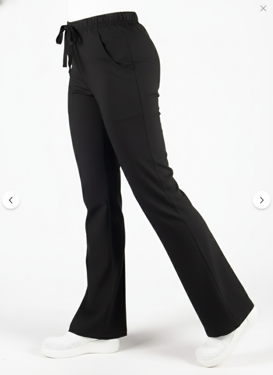 Kadın Siyah Likralı İspanyol Pantolon