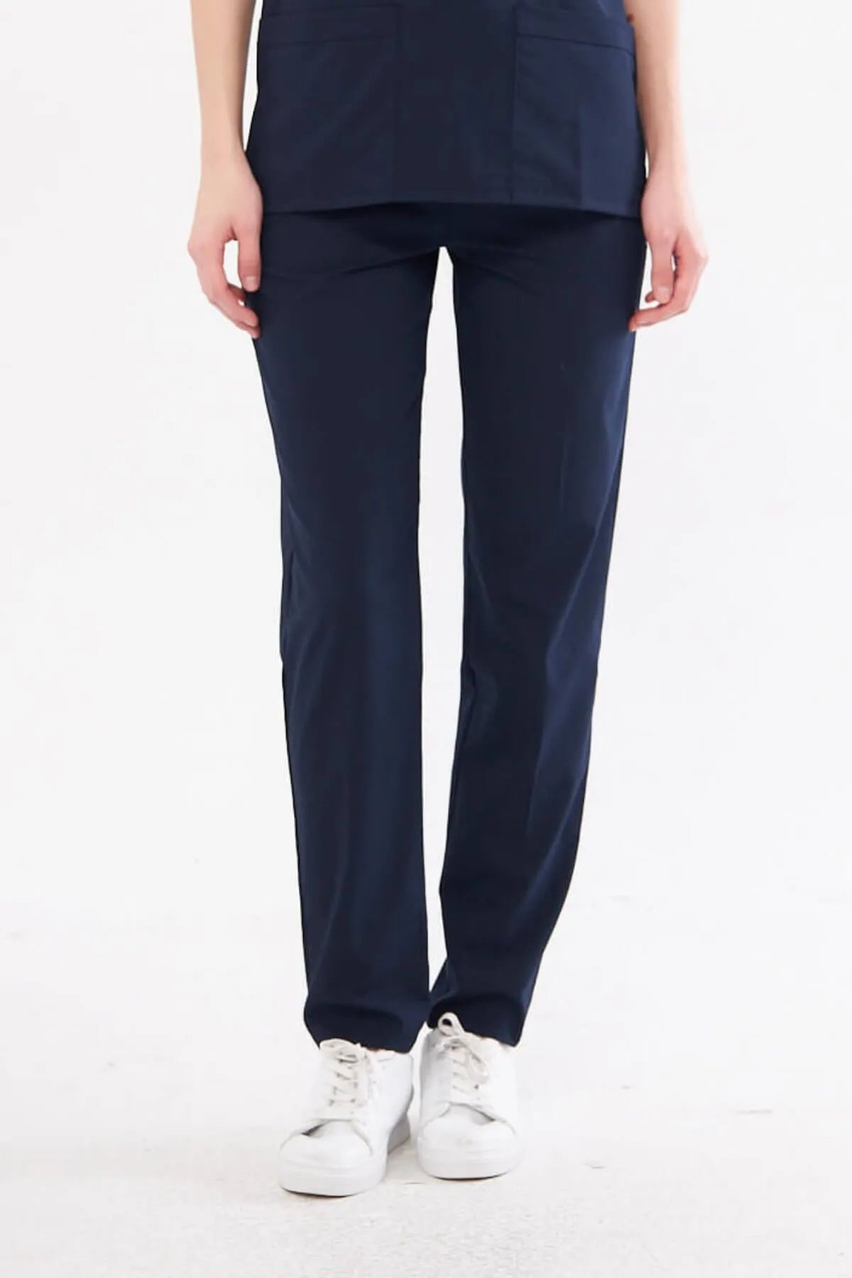 Classic - Lacivert Kadın Pantolon –  Likralı Tek Alt