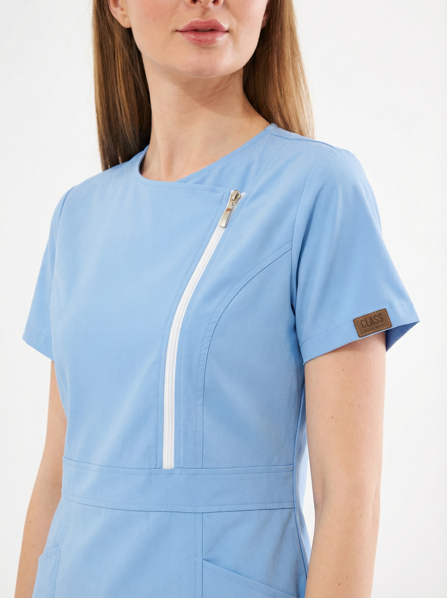K I E V | Bebe Mavisi Lüks Likralı Hemşire Üniforması