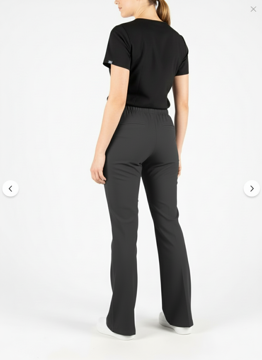 Kadın Antrasit  Likralı İspanyol Pantolon