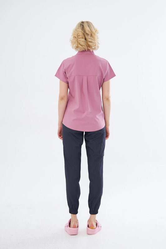 N O V A | Pudra Füme Premium Likralı Üniforma Takımı