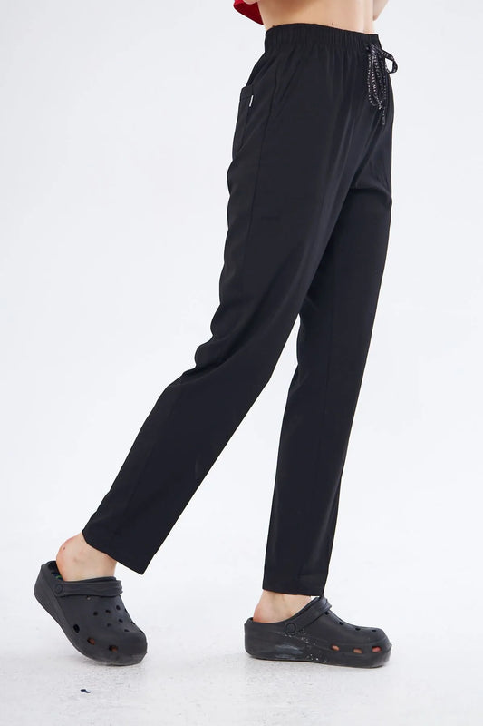 Classic - Siyah Kadın Pantolon –  Likralı Tek Alt