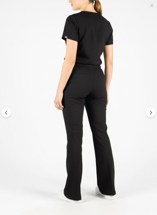 Kadın Siyah Likralı İspanyol Pantolon