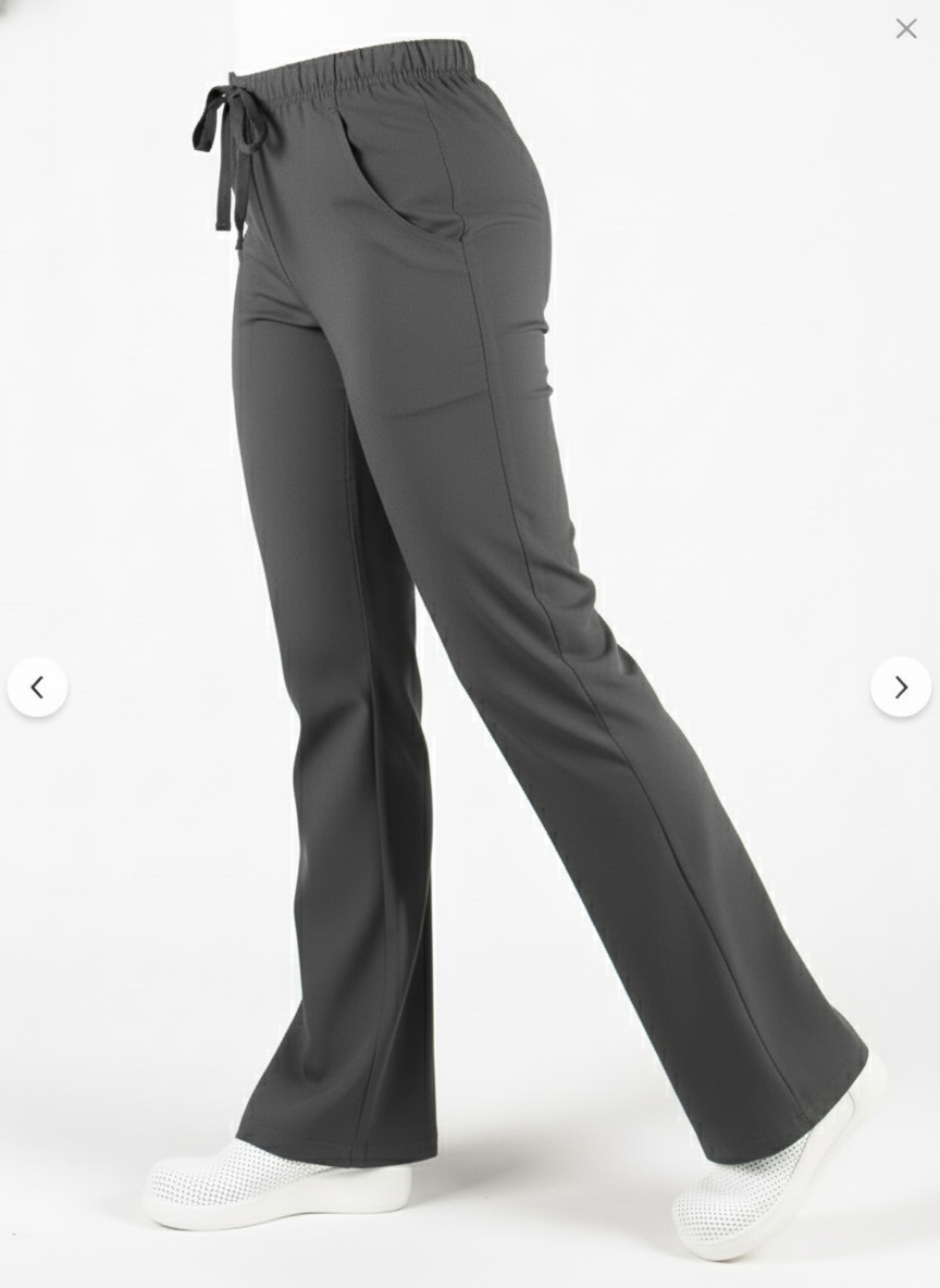 Kadın Antrasit  Likralı İspanyol Pantolon