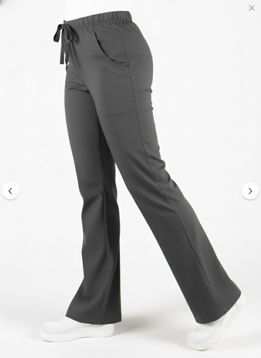 Kadın Antrasit  Likralı İspanyol Pantolon